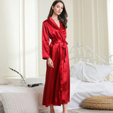 Kimono Satin Rouge Femme