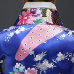 Kimono Traditionnel Bleu Japonais Femme