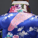 Kimono Traditionnel Bleu Japonais Femme