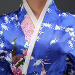 Kimono Traditionnel Bleu Japonais Femme