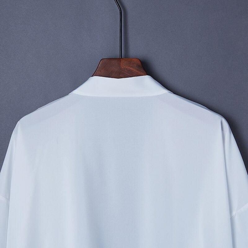 Kimono Court Blanc Col