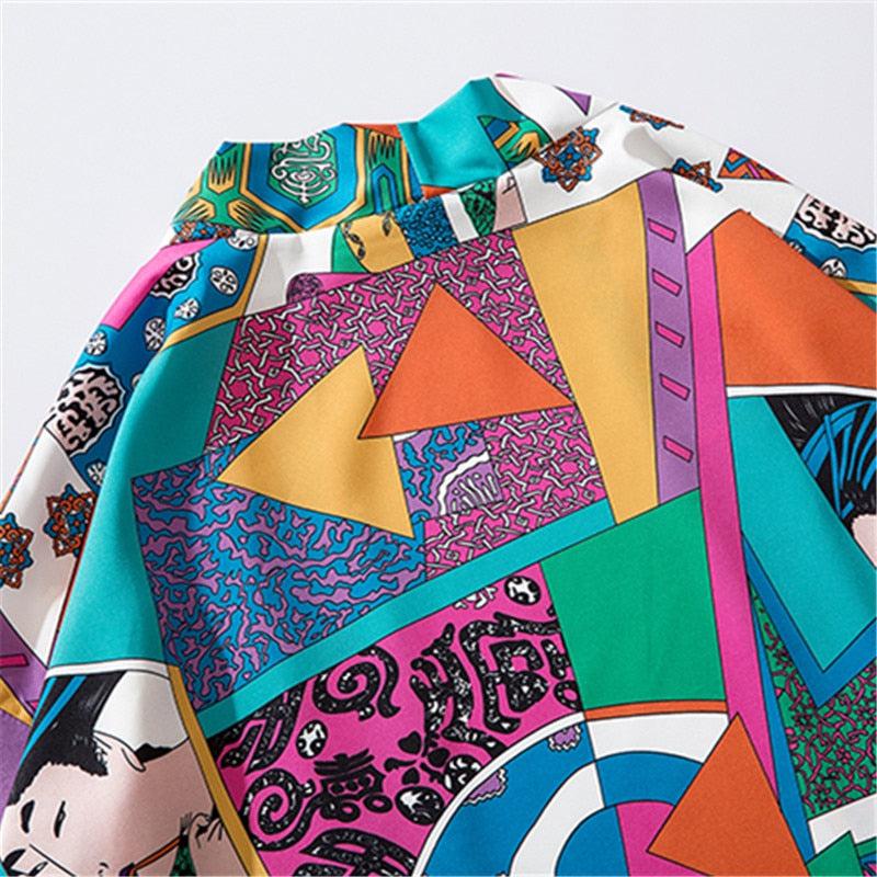 Kimono Court Femme Coloré Stylé