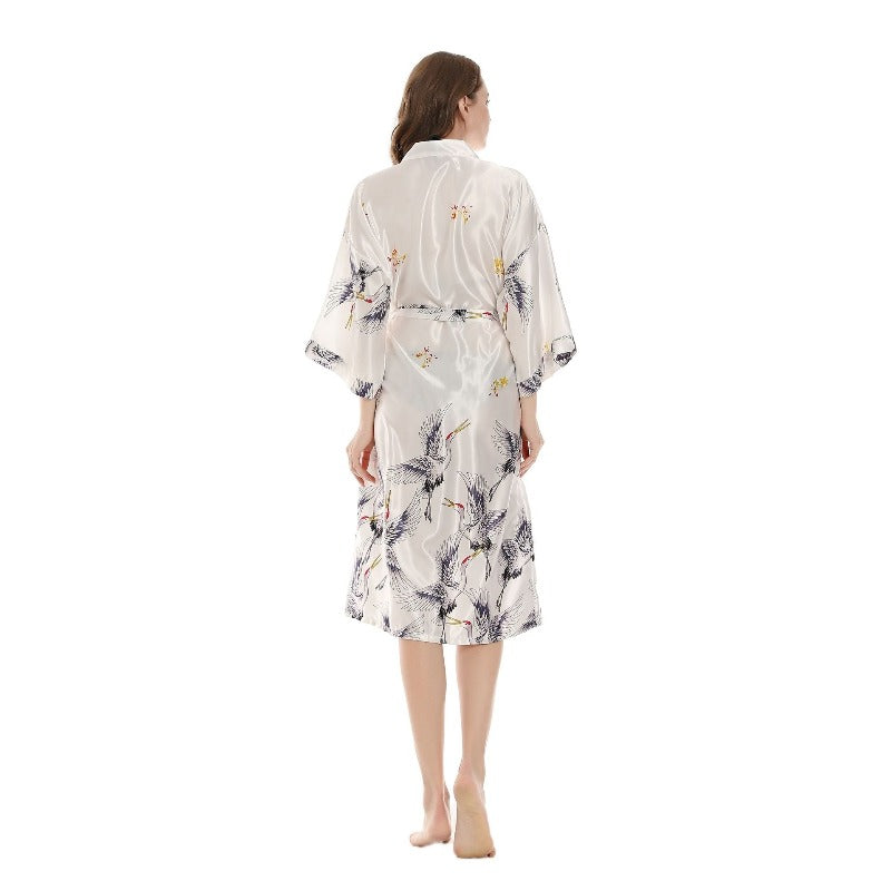 Kimono Longue Robe Blanche Dos