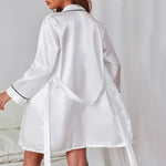 Peignoir Court Blanc Femme