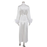 Peignoir Femme Blanc Doux