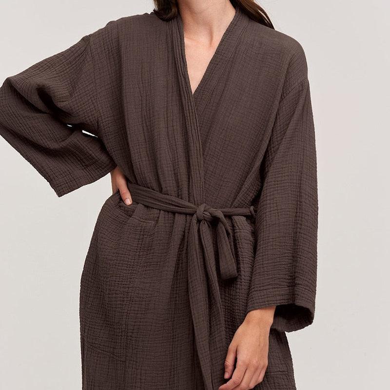Peignoir Coton Léger Femme Stylé Léger