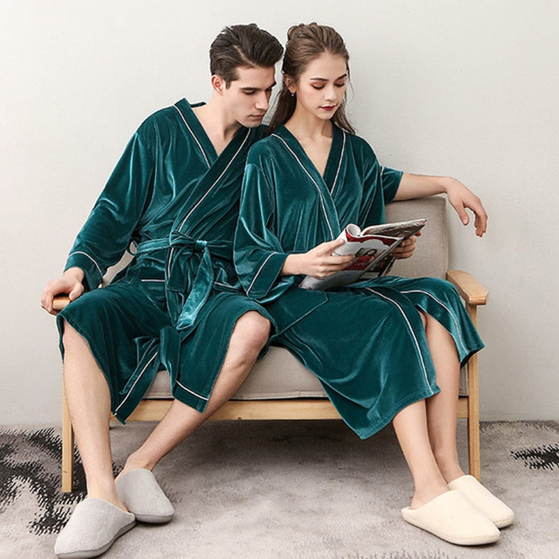 Peignoir De Bain Femme Vert Émeraude