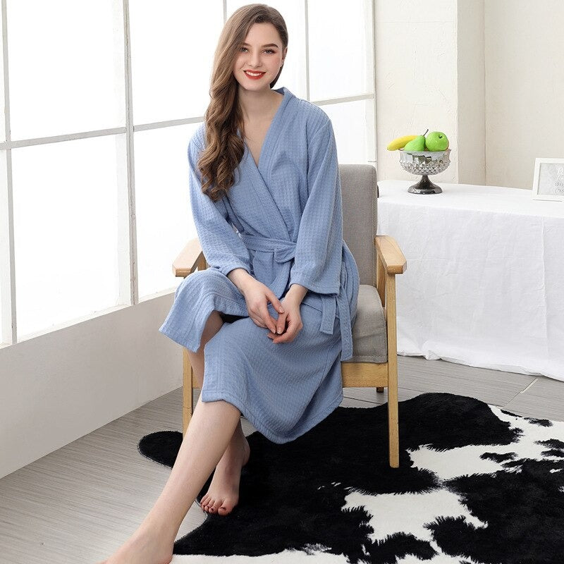 Peignoir Pour Spa Femme Bleu Ciel