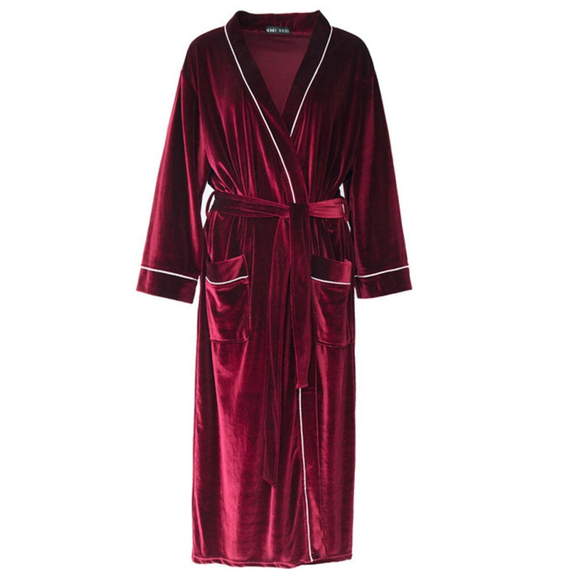 Peignoir de Bain Sexy Rouge Velours