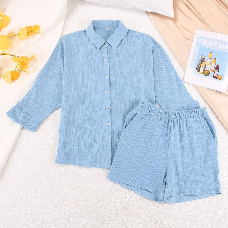 Pyjama Femme Bleu Ciel Léger