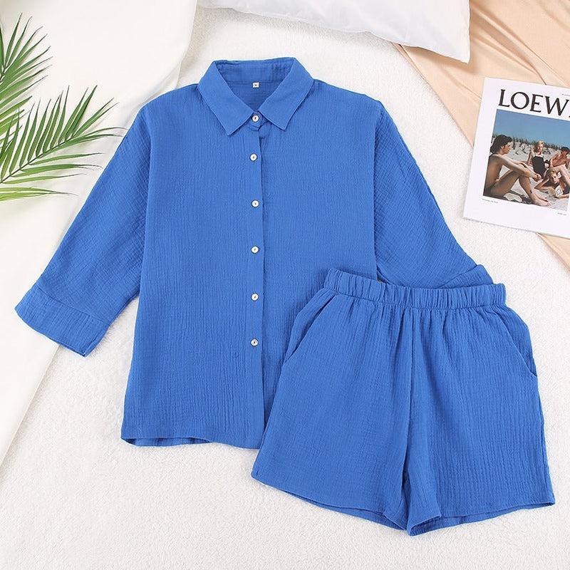Pyjama Femme Bleu Marine Léger