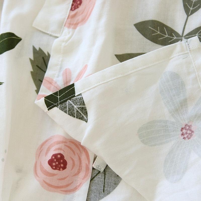 Pyjama Kimono Blanc Tissu