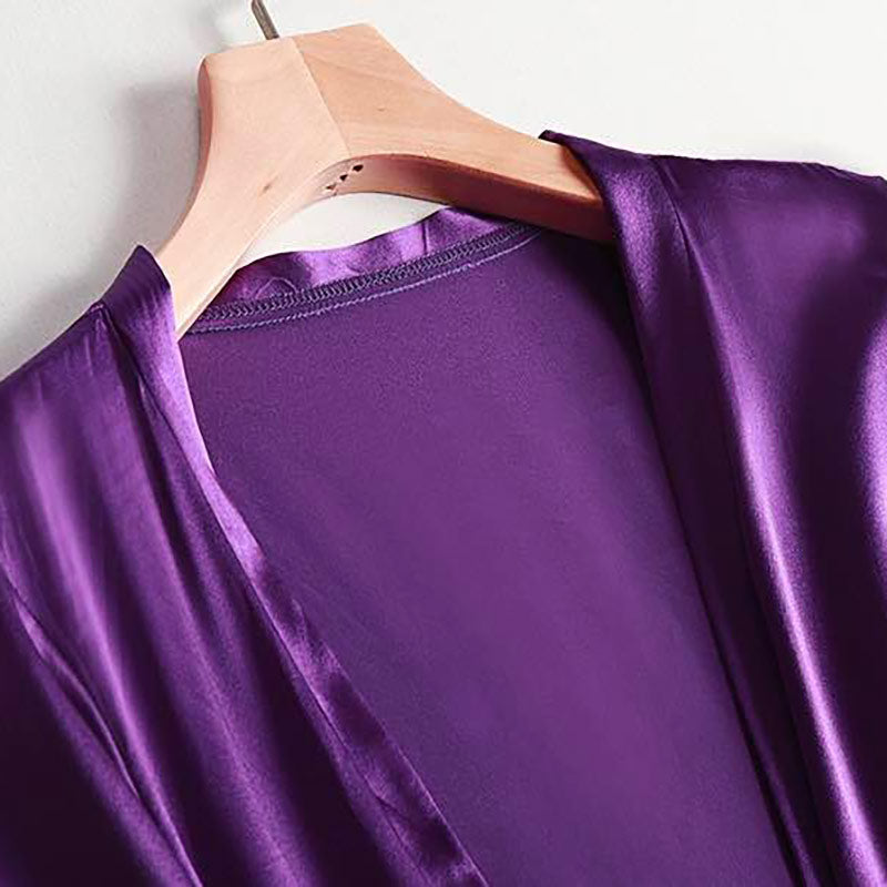Pyjama Kimono Femme Soie Col