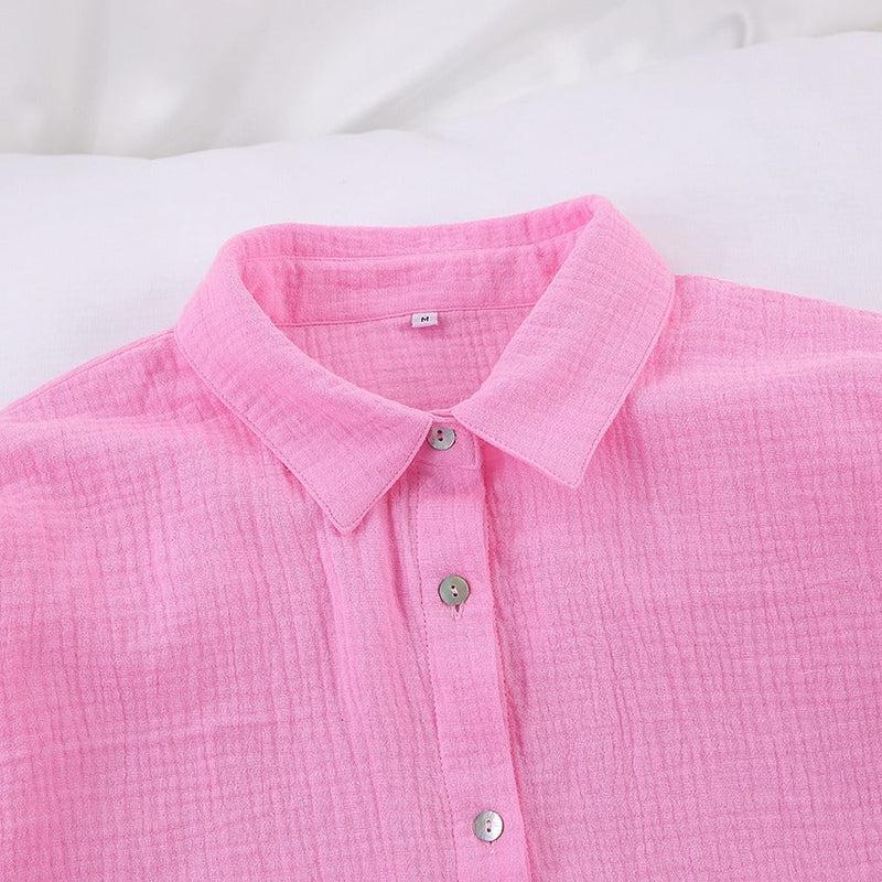Pyjama Rose Femme Linge Col