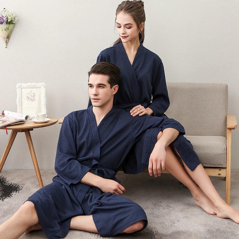 Robe de Chambre Homme Bleu Marine