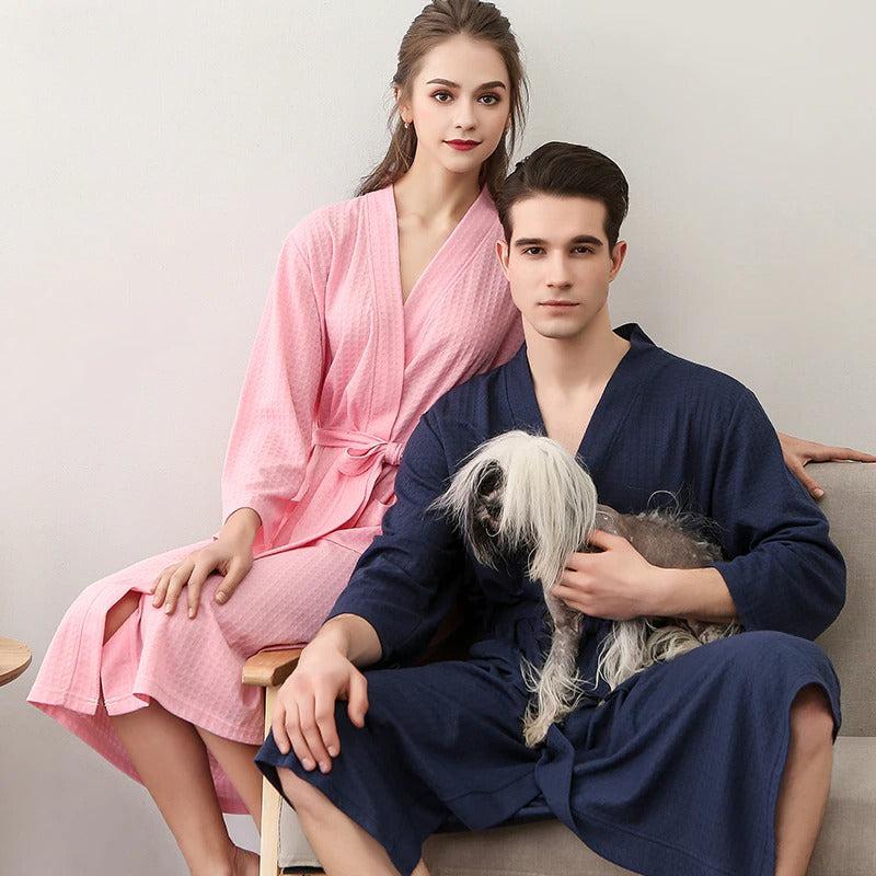 Robe de Chambre Homme Bleu Marine