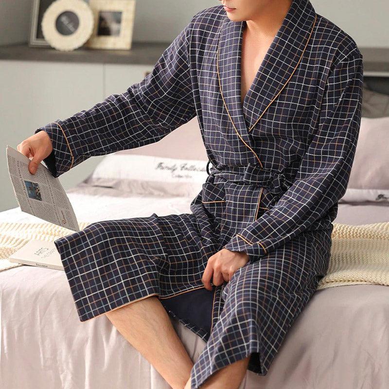 Robe de Chambre Homme à Carreaux