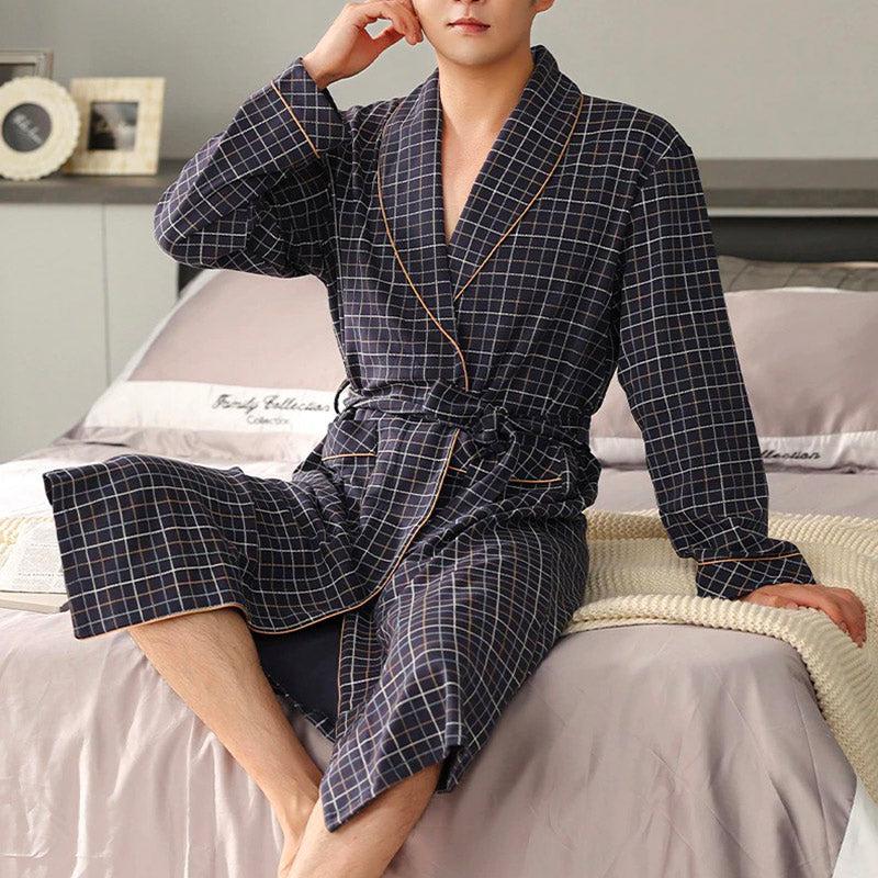 Robe de Chambre Homme à Carreaux