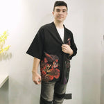 Veste Kimono Japonais Geisha Éventail