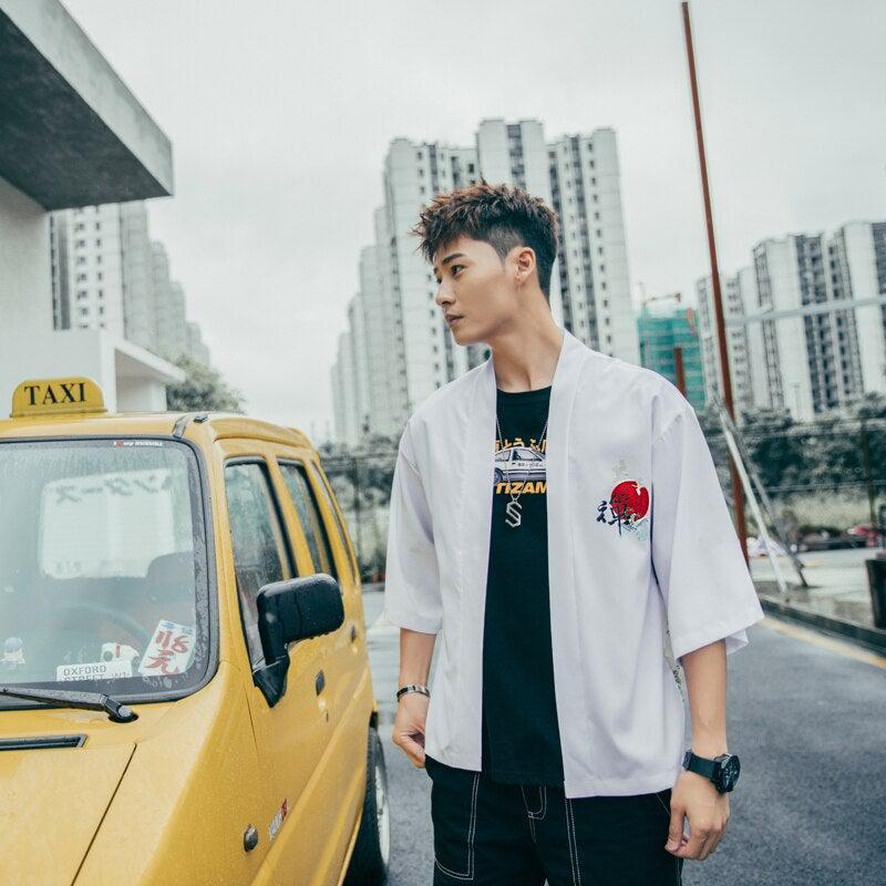 Veste Kimono Japonais Kanji