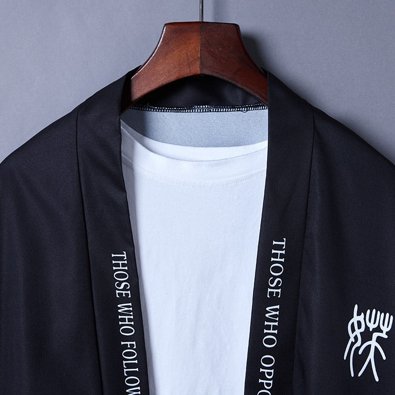 Veste Kimono Noir Japonais