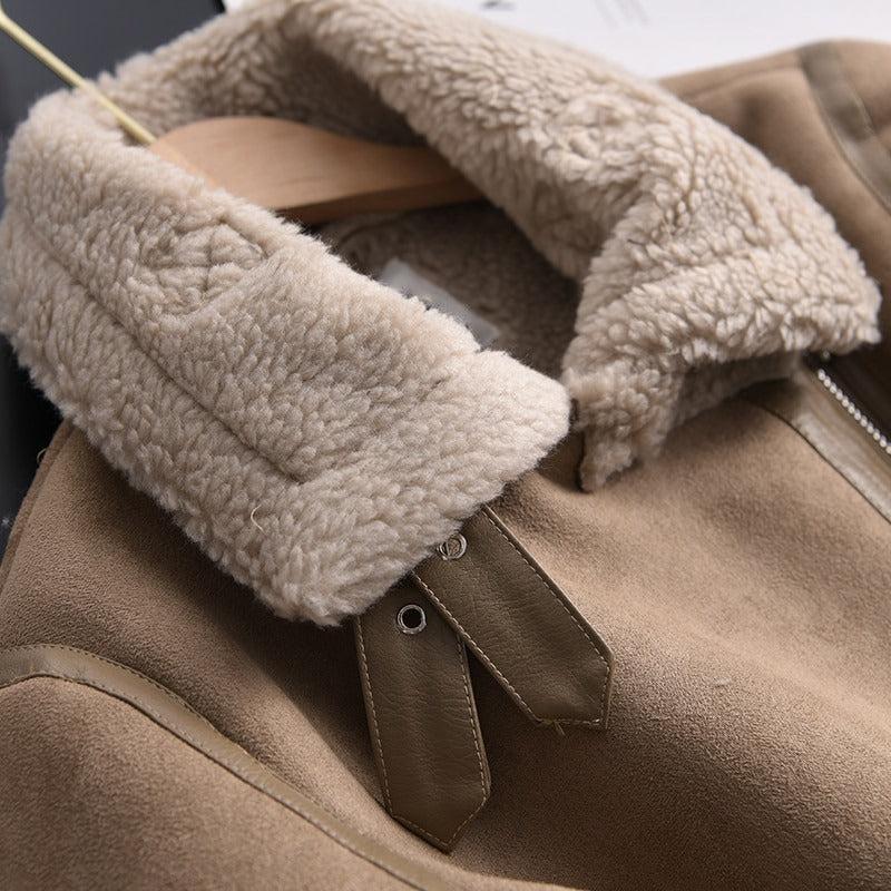 Veste en Cuir avec Fourrure