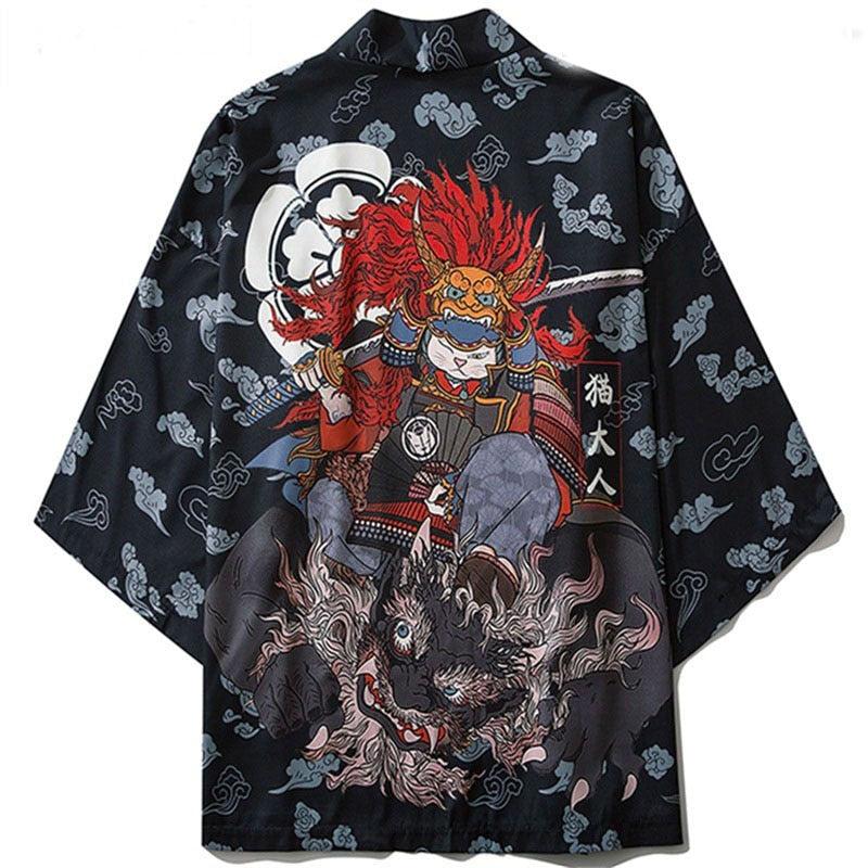 Veste Kimono Neko Samouraï Femme