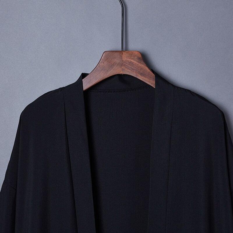 Veste Kimono Noir Col V