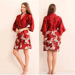 Robe Kimono Courte Rouge