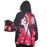 Veste Kimono Geisha Fleurie